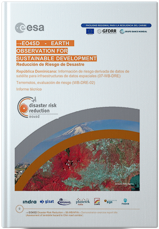 Portada: Información de riesgo derivada de datos de satélite para infraestructuras de datos espaciales