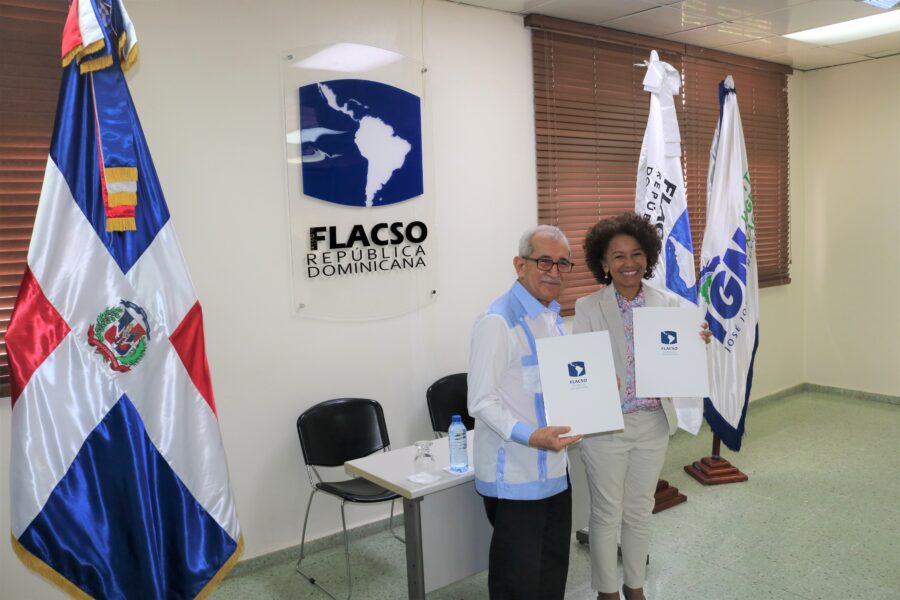 El Instituto Geográfico Nacional José Joaquín Hungría Morell (IGN-JJHM) y la Facultad Latinoamericana de Ciencias Sociales – Programa RD (FLACSO-RD) firman convenio de cooperación
