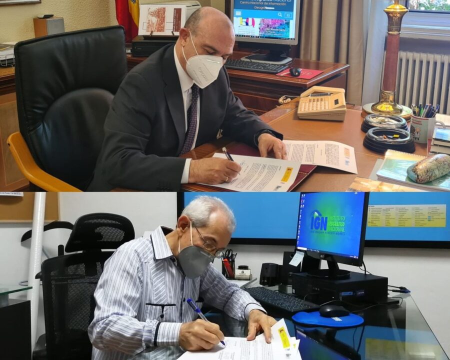 El Instituto Geográfico Nacional de España y el Instituto Geográfico Nacional "José Joaquín Hungría Morell" firman acuerdo de colaboración