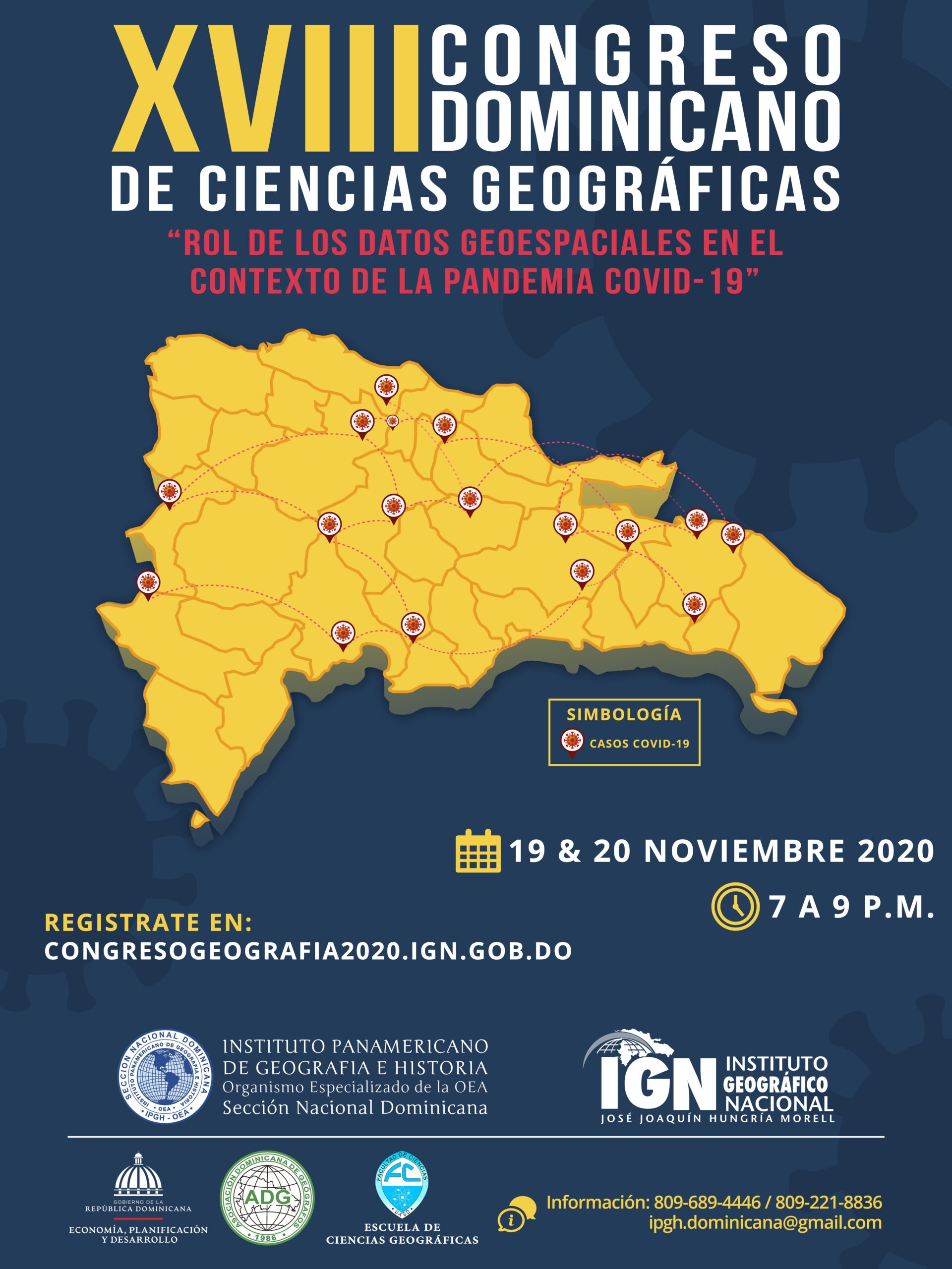 El IGN-JJHM y la Sección Nacional Dominicana del IPGH celebran el XVIII Congreso Dominicano de Ciencias Geográficas